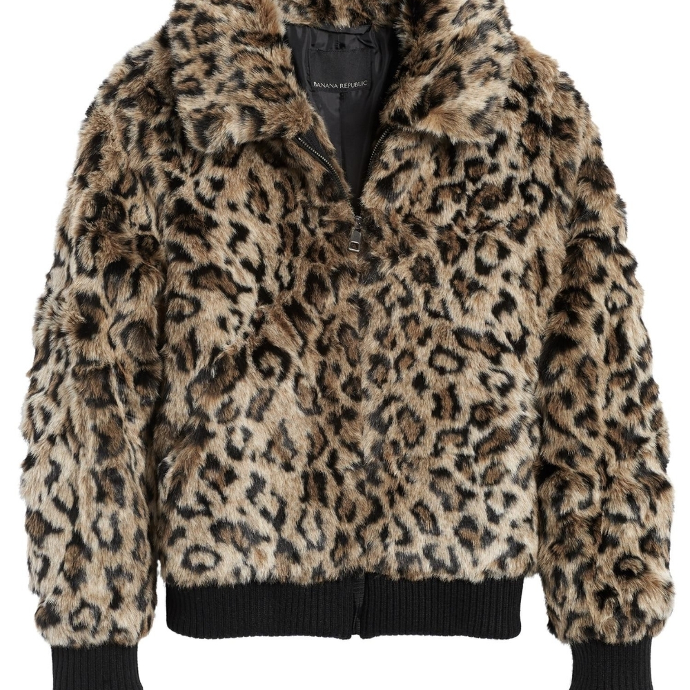 Banana Republic Faux fur jacket sz S
